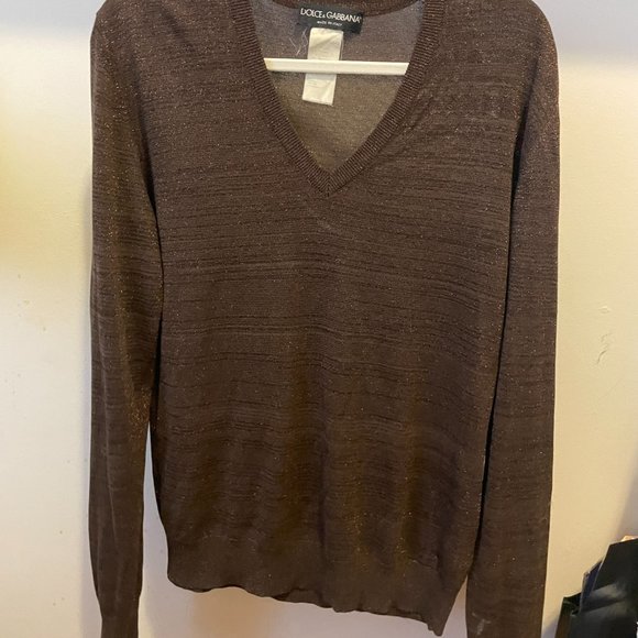 90s Dolce & Gabbana Glitter knit sweater - Picture 2 of 6